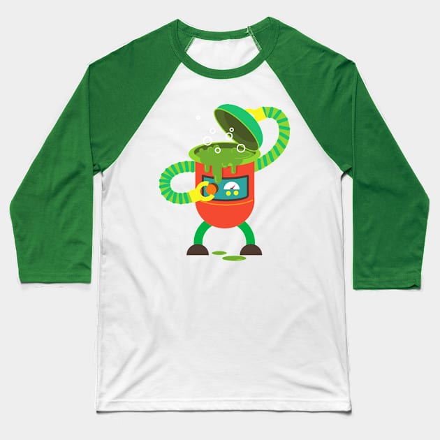 Boiling Robot - Funny Baseball T-Shirt by andantino